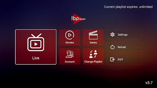 IBO Player pro-appgrensesnitt