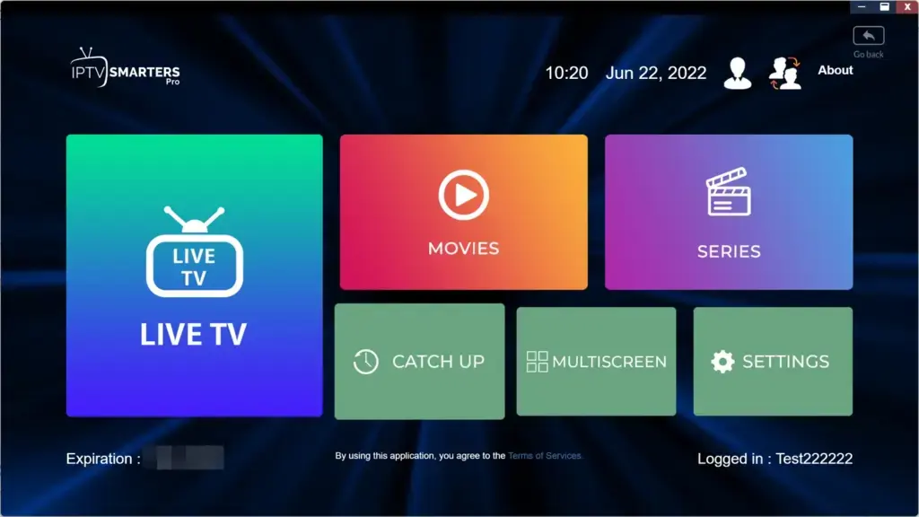 iptv smarters interface