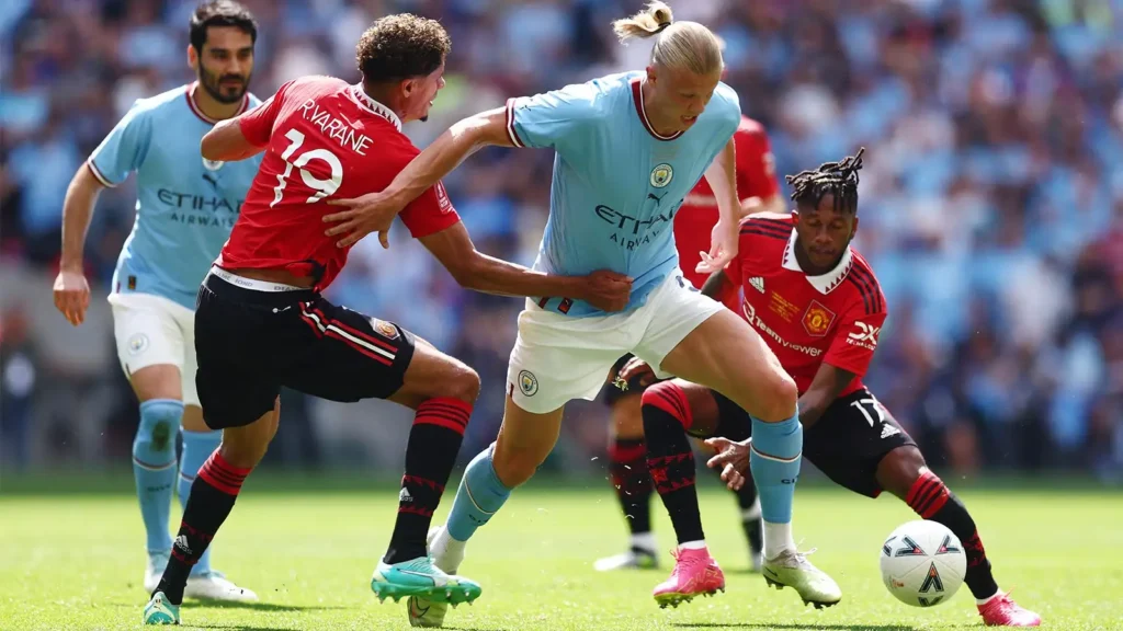 Haaland mot Manchester United i en Premier League-kamp