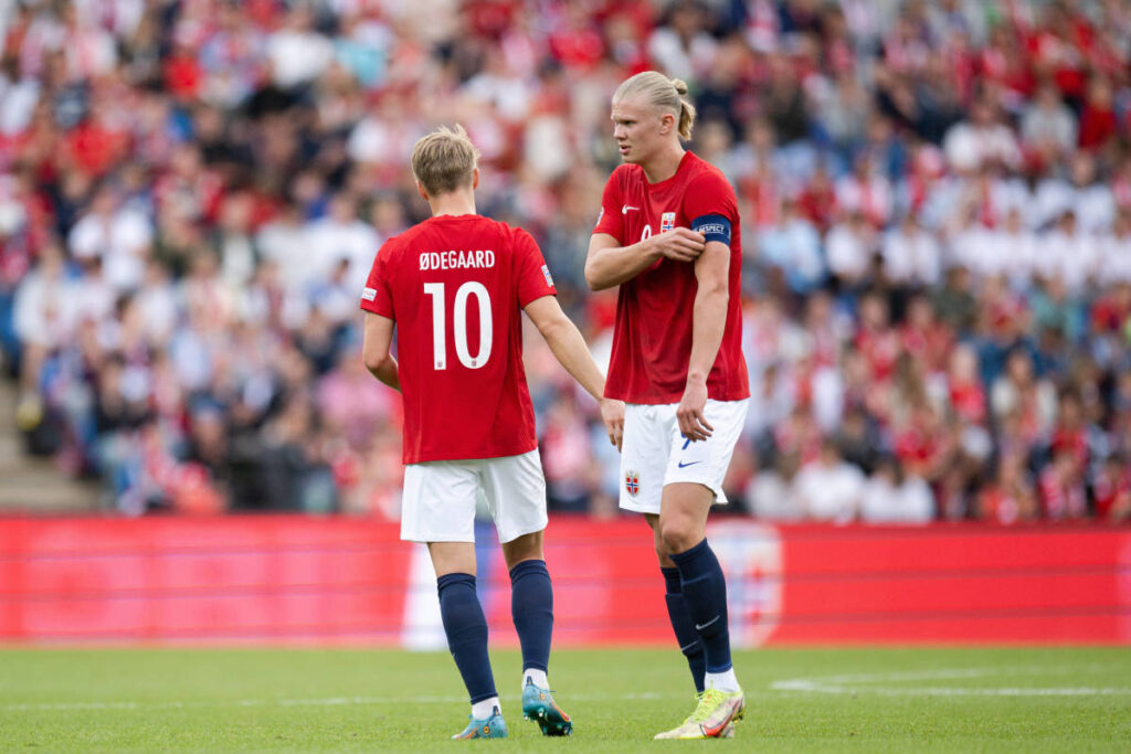 Haaland og Ødegaard i det norske landslaget