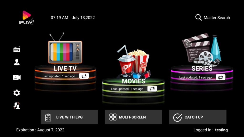 iPlayTV-appgrensesnitt